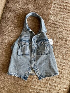 AE Denim halter Vest